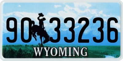 WY license plate 9033236