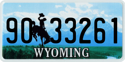 WY license plate 9033261