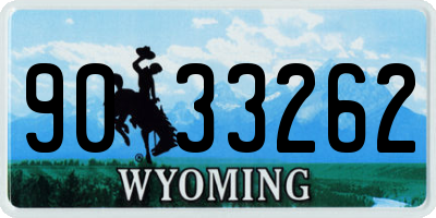 WY license plate 9033262