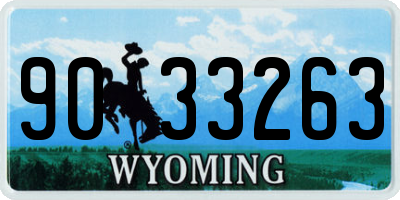 WY license plate 9033263