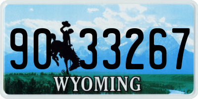 WY license plate 9033267