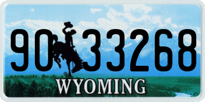 WY license plate 9033268