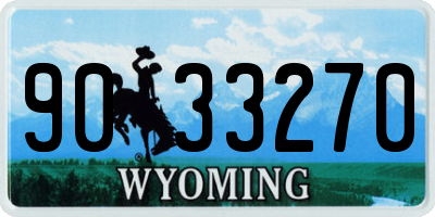 WY license plate 9033270