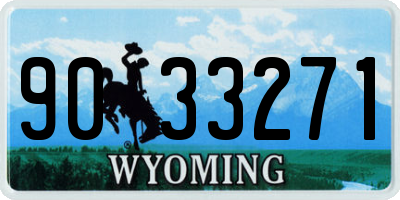 WY license plate 9033271