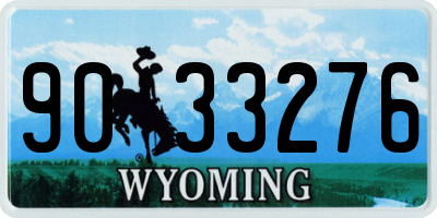 WY license plate 9033276