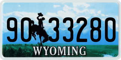 WY license plate 9033280