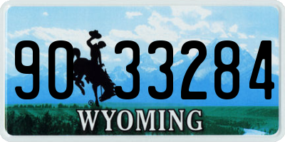 WY license plate 9033284