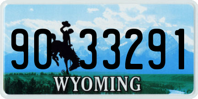 WY license plate 9033291