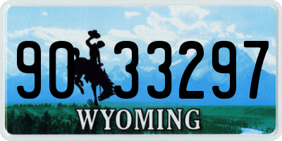 WY license plate 9033297