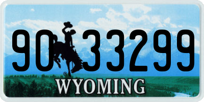 WY license plate 9033299