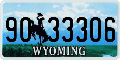 WY license plate 9033306