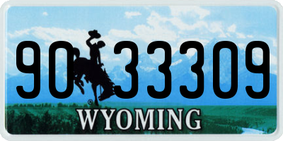 WY license plate 9033309