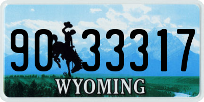 WY license plate 9033317