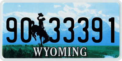 WY license plate 9033391