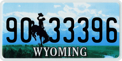 WY license plate 9033396