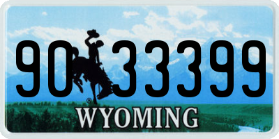WY license plate 9033399