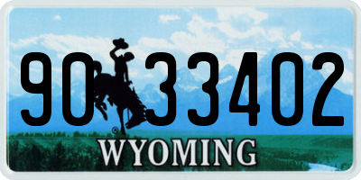 WY license plate 9033402