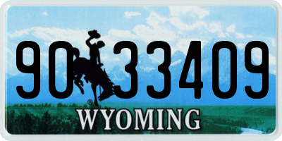 WY license plate 9033409
