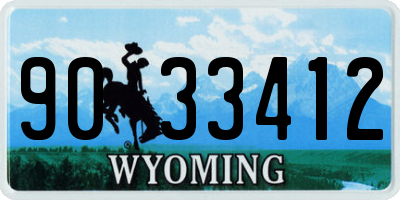 WY license plate 9033412