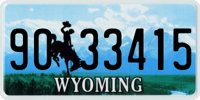 WY license plate 9033415