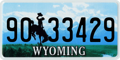 WY license plate 9033429