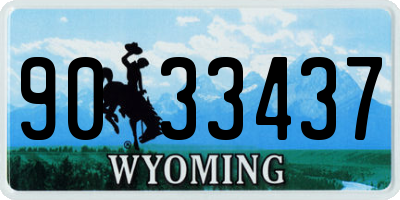 WY license plate 9033437