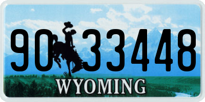 WY license plate 9033448