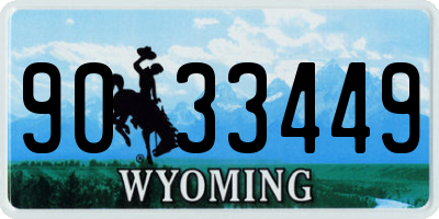 WY license plate 9033449