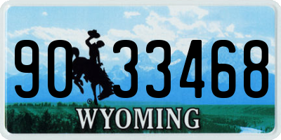 WY license plate 9033468