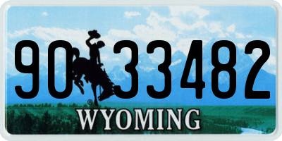 WY license plate 9033482