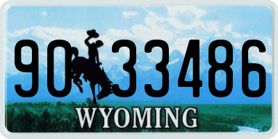 WY license plate 9033486