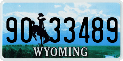 WY license plate 9033489