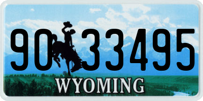 WY license plate 9033495
