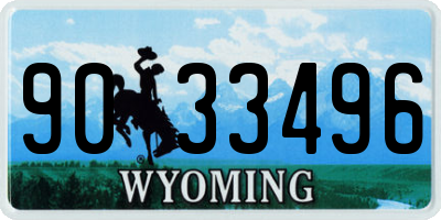 WY license plate 9033496