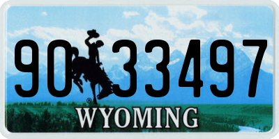 WY license plate 9033497
