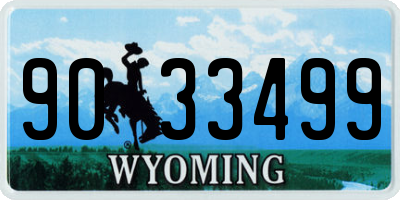 WY license plate 9033499