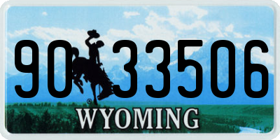 WY license plate 9033506