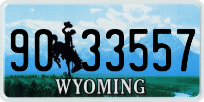 WY license plate 9033557