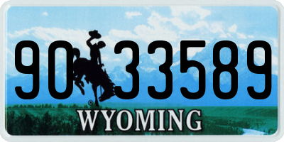 WY license plate 9033589