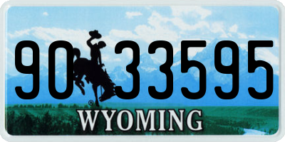 WY license plate 9033595