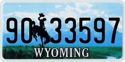 WY license plate 9033597