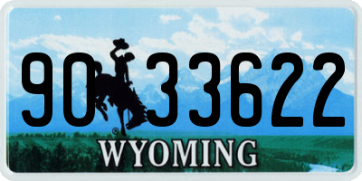 WY license plate 9033622