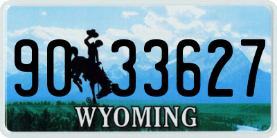 WY license plate 9033627