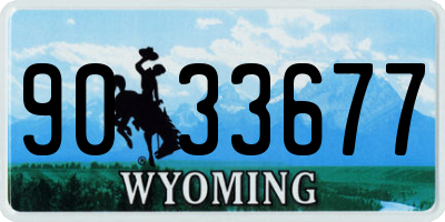 WY license plate 9033677
