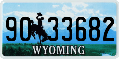 WY license plate 9033682