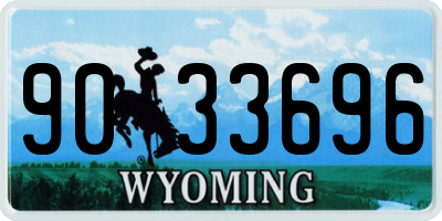WY license plate 9033696