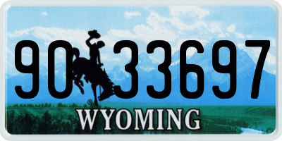 WY license plate 9033697