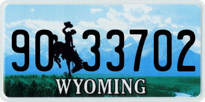 WY license plate 9033702