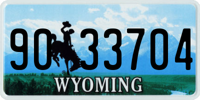 WY license plate 9033704