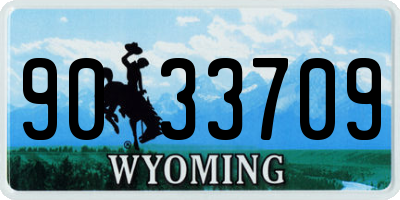 WY license plate 9033709